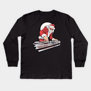 DJ Santa Kids Long Sleeve T-Shirt